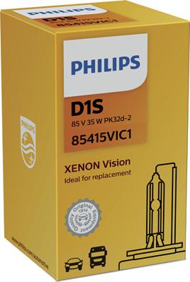PHILIPS 85415VIC1 - Philips Ксеноновая Автолампа D1S 35W Xenon Vision 1шт+ QR код подлинности autodif.ru