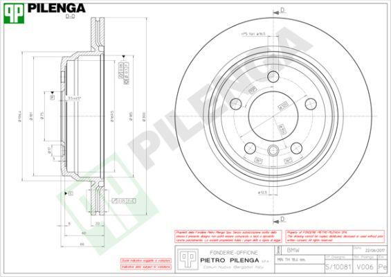 Pilenga V006 - Тормозной диск autodif.ru