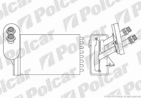 Polcar 9541N8-1 - Теплообменник, отопление салона autodif.ru