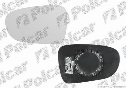 Polcar 9550544E - Зеркальное стекло, наружное зеркало autodif.ru