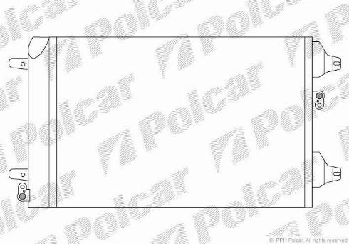Polcar 9550K8C1S - Конденсатор кондиционера autodif.ru