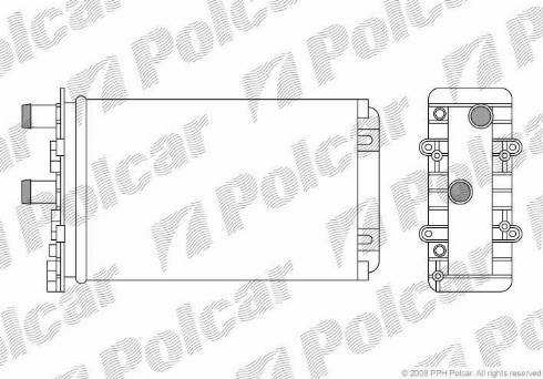 Polcar 9566N8-4 - Теплообменник, отопление салона autodif.ru