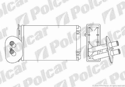 Polcar 9566N8-3 - Теплообменник, отопление салона autodif.ru