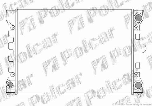 Polcar 953408-2 - Радиатор, охлаждение двигателя autodif.ru