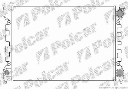 Polcar 953408A2 - Радиатор, охлаждение двигателя autodif.ru