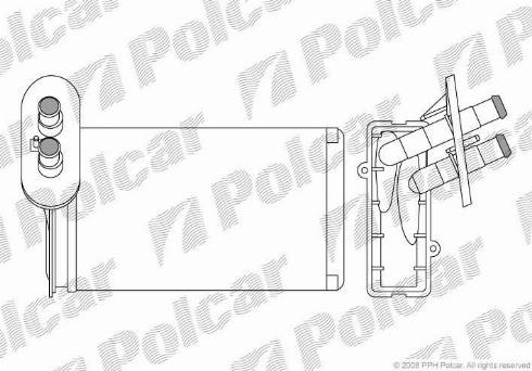 Polcar 9534N81X - Теплообменник, отопление салона autodif.ru