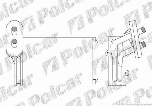 Polcar 9534N8-1 - Теплообменник, отопление салона autodif.ru