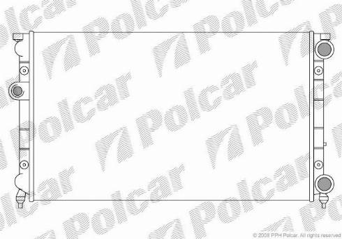 Polcar 9538082X - Радиатор, охлаждение двигателя autodif.ru