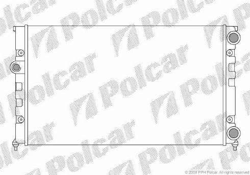 Polcar 953808-2 - Радиатор, охлаждение двигателя autodif.ru