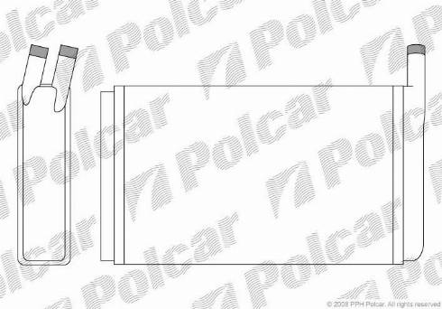 Polcar 9532N8-1 - Теплообменник, отопление салона autodif.ru