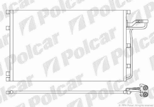 Polcar 9042K8C1 - Конденсатор кондиционера autodif.ru