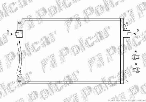 Polcar 9085K81X - Конденсатор кондиционера autodif.ru