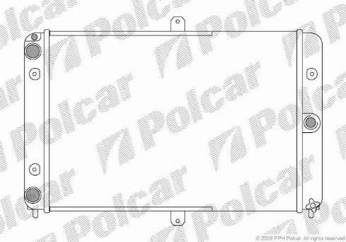 Polcar 440108-1 - Радиатор, охлаждение двигателя autodif.ru