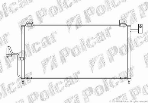 Polcar 4540K8C1 - Конденсатор кондиционера autodif.ru