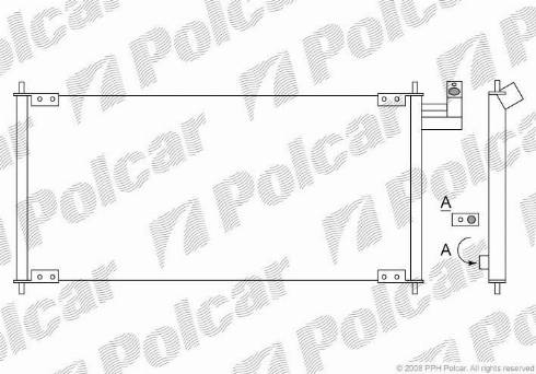 Polcar 4509K8C1 - Конденсатор кондиционера autodif.ru