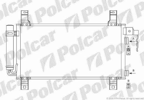 Polcar 4519K8C1 - Конденсатор кондиционера autodif.ru