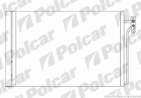 Polcar 4332K8C1 - Конденсатор кондиционера autodif.ru