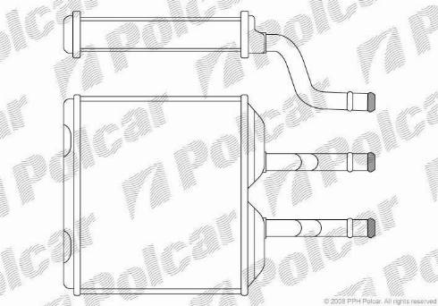 Polcar 5555N8-1 - Теплообменник, отопление салона autodif.ru