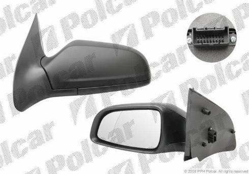 Polcar 5509514M - Зеркало внешнее левый autodif.ru