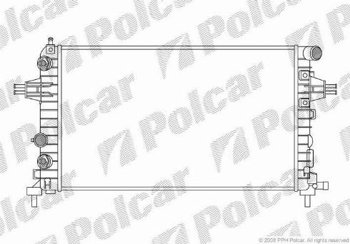 Polcar 550908-1 - Радиатор, охлаждение двигателя autodif.ru