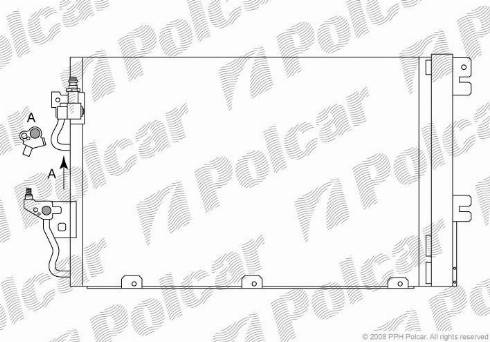 Polcar 5509K81X - Конденсатор кондиционера autodif.ru
