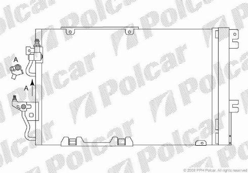 Polcar 5509K82X - Конденсатор кондиционера autodif.ru