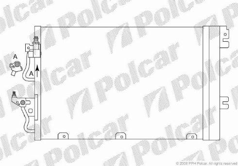 Polcar 5509K8C1 - Конденсатор кондиционера autodif.ru