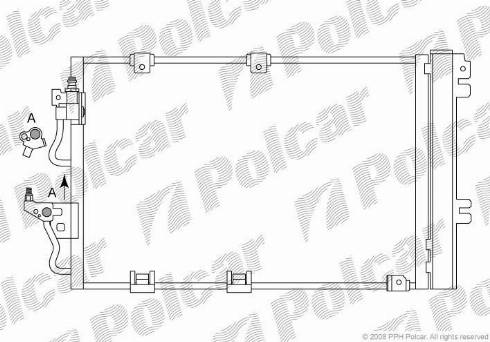 Polcar 5509K8C2 - Конденсатор кондиционера autodif.ru