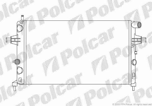 Polcar 550808A6 - Радиатор, охлаждение двигателя autodif.ru