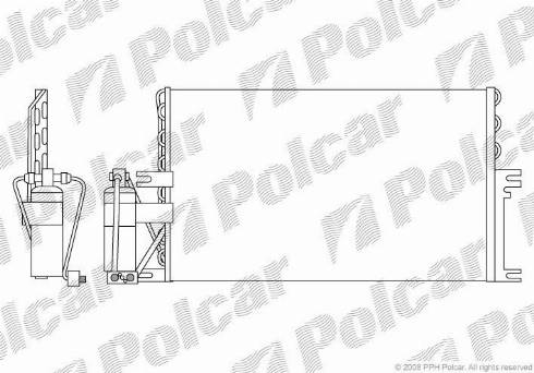 Polcar 5516K81X - Конденсатор кондиционера autodif.ru
