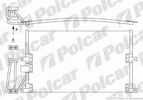 Polcar 5516K8C1 - Конденсатор кондиционера autodif.ru