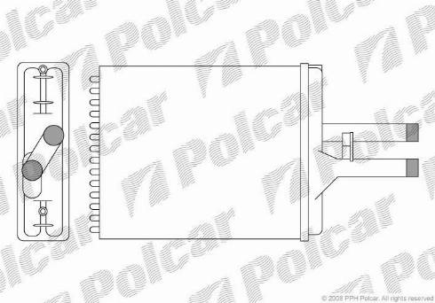 Polcar 5516N8-1 - Теплообменник, отопление салона autodif.ru