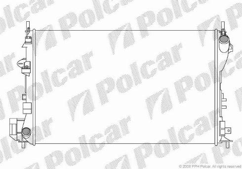 Polcar 551808-1 - Радиатор, охлаждение двигателя autodif.ru