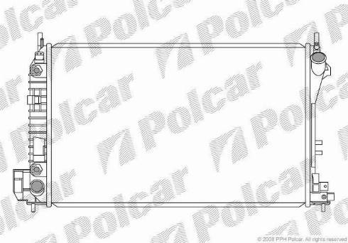 Polcar 551808-3 - Радиатор, охлаждение двигателя autodif.ru
