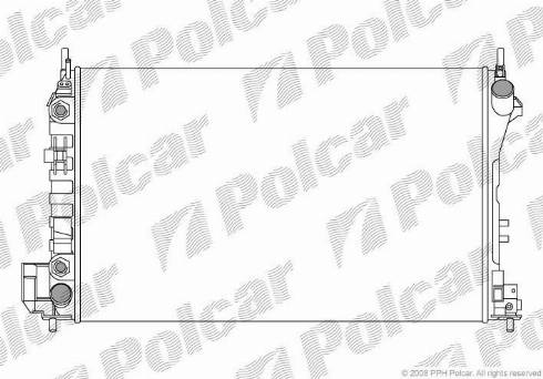 Polcar 551808A3 - Радиатор, охлаждение двигателя autodif.ru