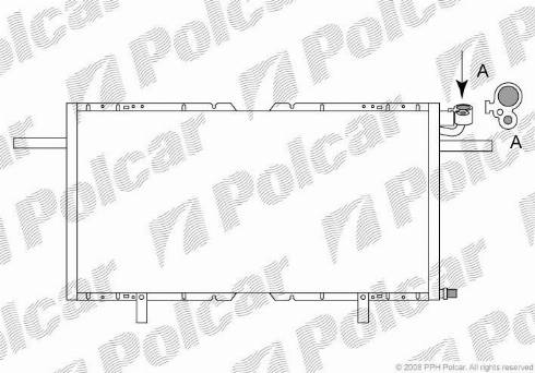 Polcar 5580K8C1 - Конденсатор кондиционера autodif.ru