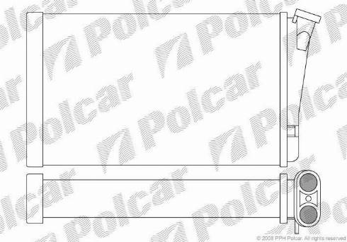 Polcar 5527N8-1 - Радиатор печки Opel Omega B autodif.ru