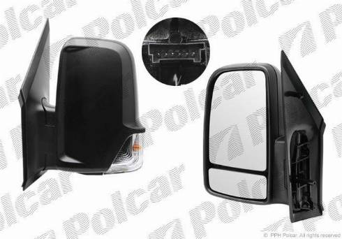 Polcar 5065514M - Наружное зеркало autodif.ru