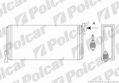 Polcar 5001N8-1 - Теплообменник, отопление салона autodif.ru