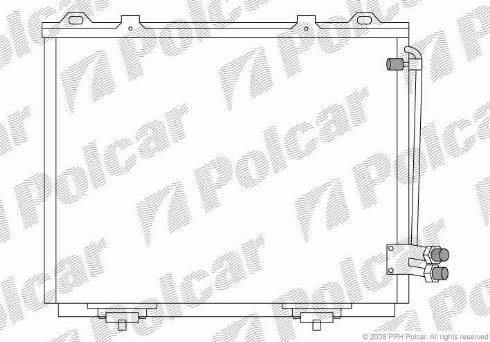 Polcar 5015K8C1 - Конденсатор кондиционера autodif.ru