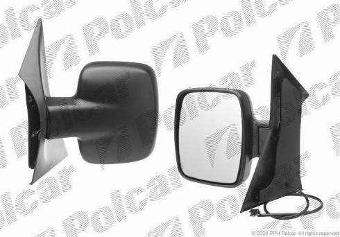 Polcar 5012514M - Зеркальное стекло, наружное зеркало autodif.ru