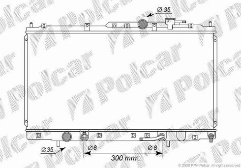 Polcar 522308-1 - Радиатор, охлаждение двигателя autodif.ru