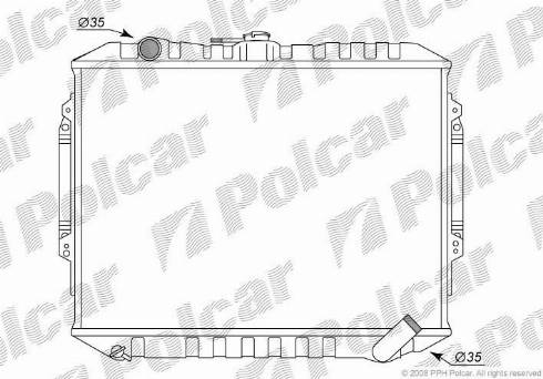 Polcar 5273086K - Радиатор, охлаждение двигателя autodif.ru