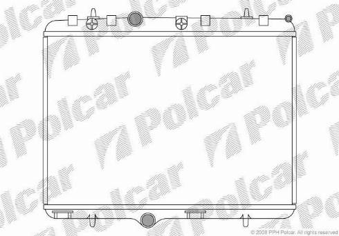 Polcar 574808-1 - Радиатор, охлаждение двигателя autodif.ru