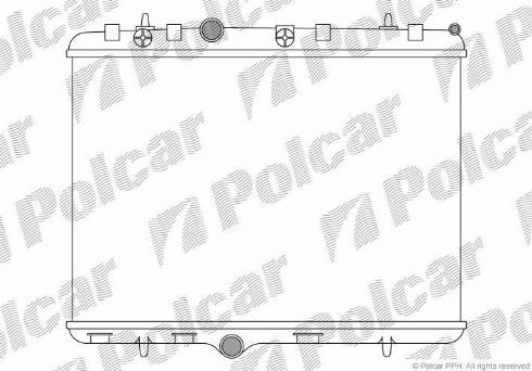 Polcar 574808A1 - Радиатор, охлаждение двигателя autodif.ru