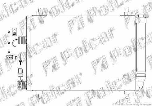 Polcar 5748K81X - Конденсатор кондиционера autodif.ru