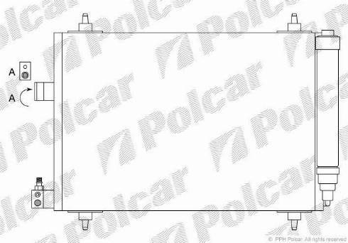 Polcar 5748K8C1 - Конденсатор кондиционера autodif.ru