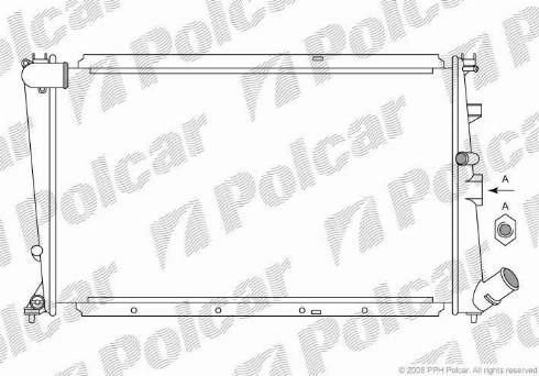 Polcar 576508A2 - Радиатор, охлаждение двигателя autodif.ru