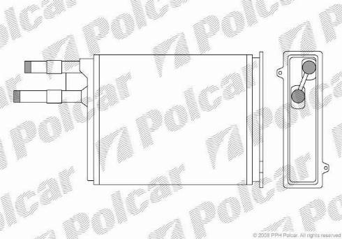 Polcar 5702N8-1 - Теплообменник, отопление салона autodif.ru