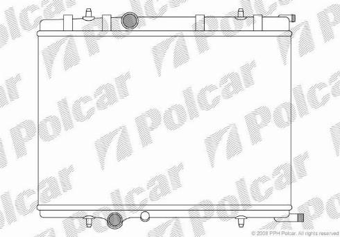 Polcar 571008-6 - Радиатор, охлаждение двигателя autodif.ru